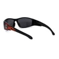 thumbnail image 4 of Choppers Flaming Arm Biker Plastic Warp Around Plastic Sunglasses Black Red Orange Black, 4 of 4