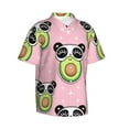 thumbnail image 2 of Fotbe Panda Avocado Hawaiian Shirt For Men Unisex Summer Beach Casual Short Sleeve Cotton Linen Button Down Shirts-Large, 2 of 9