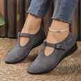 thumbnail image 2 of YOUYEDIAN Loafers for Women Retro Wedge Heel Spring Fall Fashion Pointed Toe Shoes Warm Versatile Non Slip Soft Casual Shoes, 2 of 5