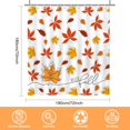 thumbnail image 4 of Fall Leaves Shower Curtain Autumn Maple Leaves Shower Curtain Thanksgiving Harvest Waterproof Fabric Shower Curtains Bathtub Decor with 12 Hooks 72 X 72 Inches, 4 of 6