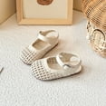 thumbnail image 7 of Toddler Sandals Girls Girls Flat Sandals Girls Sandals For Toddler And Kids Summer Breathable Weaved Mary Jane Shoes Casual Hollow Out Design Comfortable Daily Wear, 7 of 7