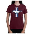 thumbnail image 2 of Wild Bobby Ford Mustang Retro USA Vintage Logo Classic Bar, Cars and Trucks Womens Premium T-Shirt, 2 of 6