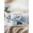 thumbnail image 3 of Outdoor Pillows Waterproof, Blue Spring Floral Bedding Throw Pillows with Insert for Couch Sofa Bed, Watercolor Summer Flowers 12x20 Inch Pillowcases Decorative Camping Patio Pillow Set of 1, 3 of 8