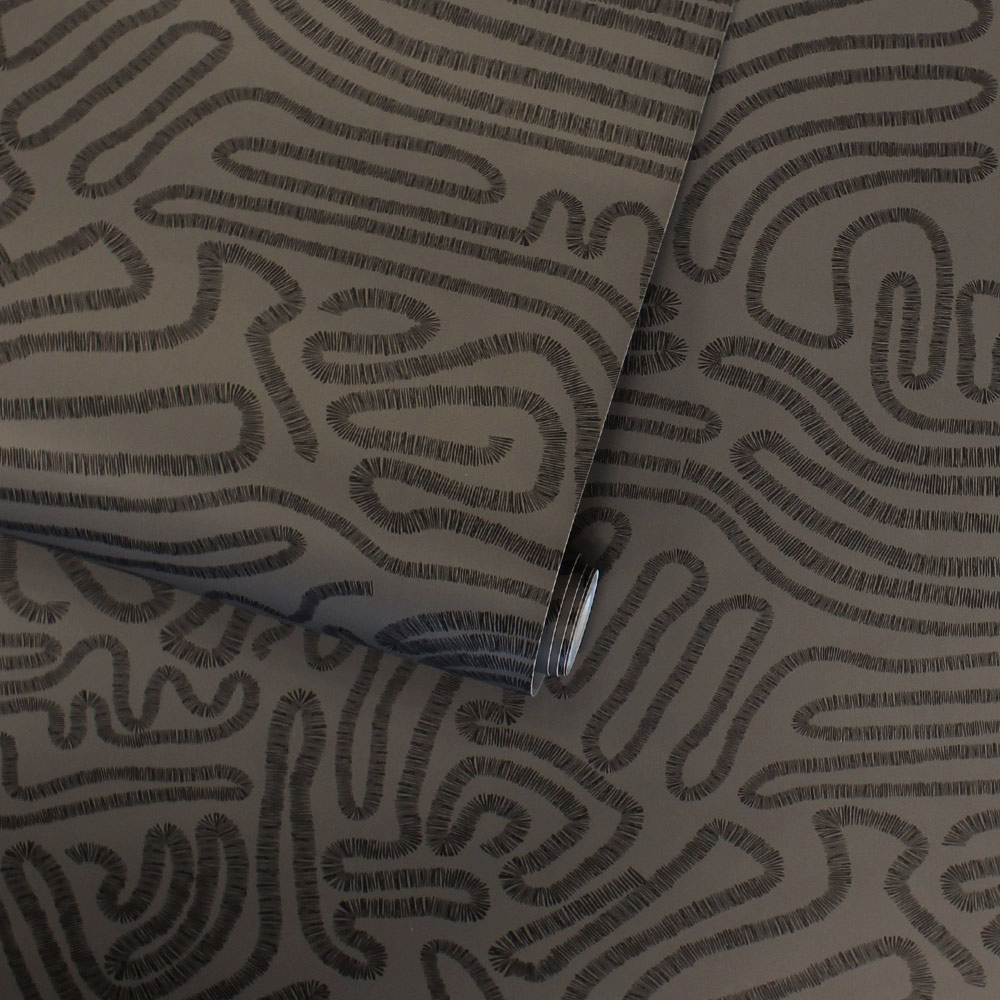 Tempaper Sketch Black Peel and Stick Wallpaper, 20.5" x 16.5'