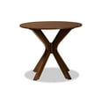 Kenji Modern and Contemporary Walnut Brown Finished 35InchWide Round