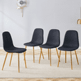 thumbnail image 6 of LUFTUT Dining Chairs Set of 4, Modern Kitchen & Dining Room Side Chairs, Black Fabric Comfy Seat, Sturdy Gold Metal Legs, Armless Accent Chairs, 6 of 9
