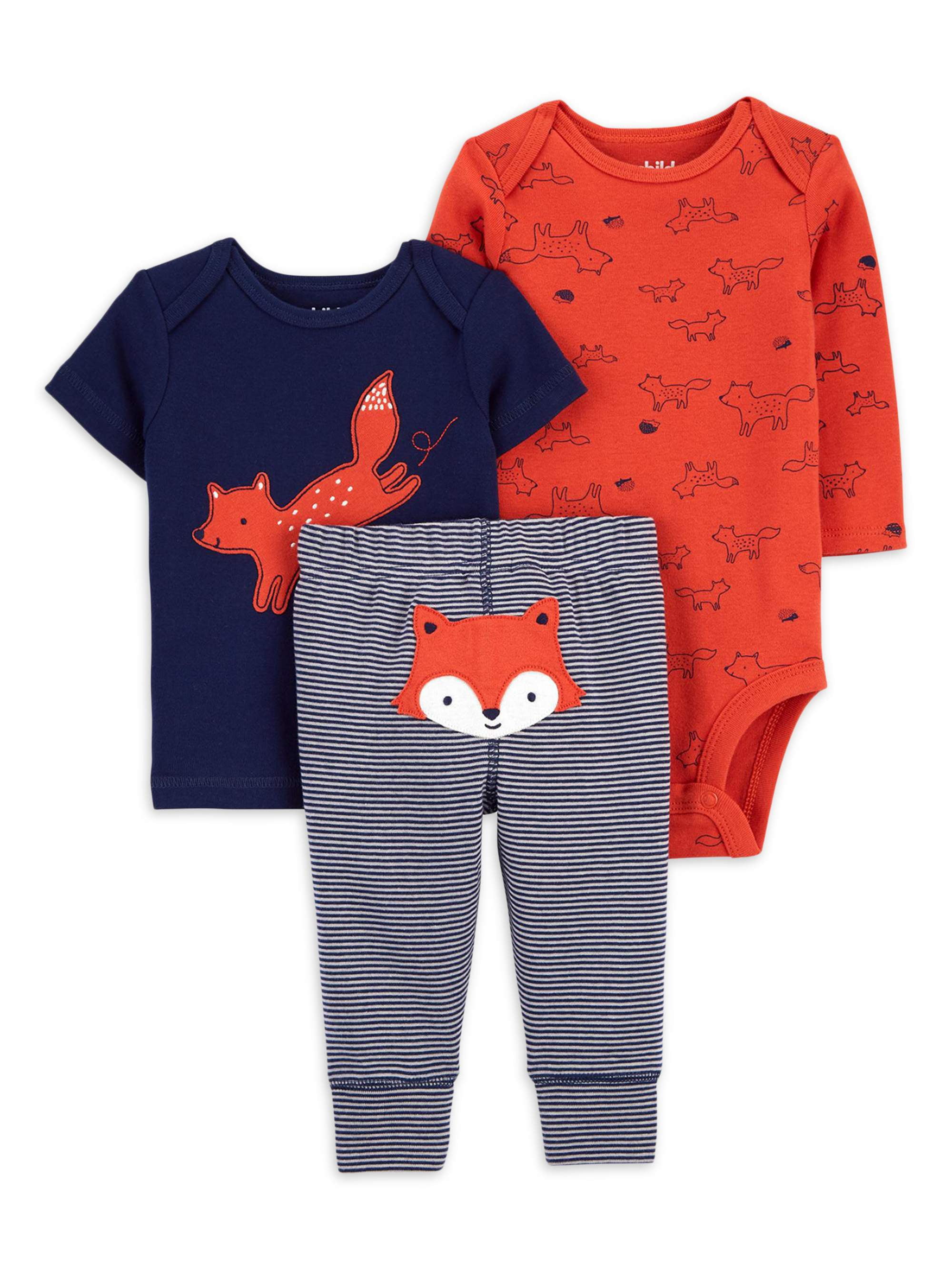 Toddler Baby Boys Bodysuit Short-Sleeve Onesie Heart Pattern Print Outfit Winter Pajamas