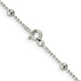 thumbnail image 3 of 925 Sterling Silver Ball Beaded Chain Styles Necklace 1.15 mm Diamond-cut Fancy 24 inch, 3 of 4
