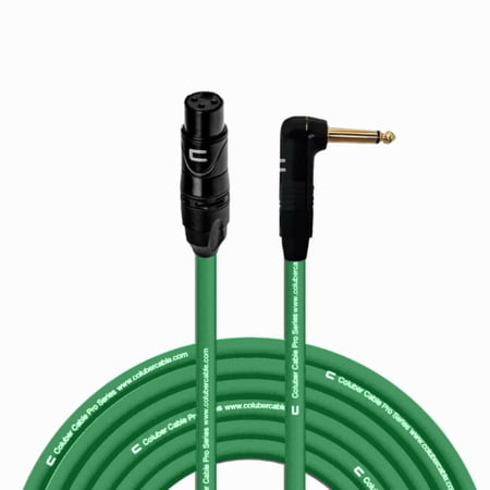 Coluber Cable Unbalanced XLR Cable Female to Right Angle 1/4" TS Connector