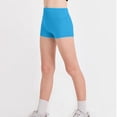 thumbnail image 4 of Dwellite High Waist Athletic Biker Shorts for Girls Yoga Casual for Kids Teen Summer Comfy Gymnastics Shorts 5-13Y Blue 150, 4 of 6