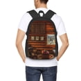 thumbnail image 4 of Balery Log Cabin Inside Mochila para hombre y mujer - Tela Oxford 600D resistente - Gran capacidad, resistente al agua, ideal para la escuela, viajes y senderismo, 4 of 6