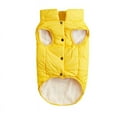 thumbnail image 3 of Zhuge Windproof Dog Winter Jacket Dog Coat Warm Dog Vest Cold Weather Pet Apparel with 2 Layers Fleece Lined for Small Medium Large Dogs (XS, Yellow), 3 of 4