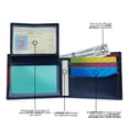 thumbnail image 4 of Cartera Tommy Hilfiger de piel delgada con doble pliegue azul/blanco/rojo, 4 of 5