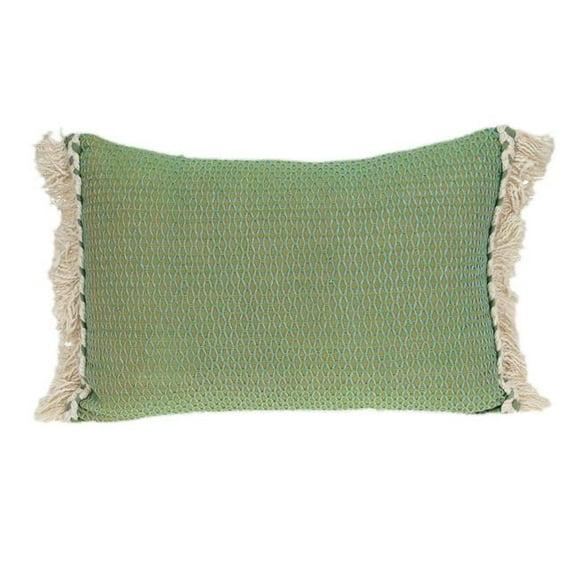 Parkland Collection PILG21059P Leesa Accent Green Pillow Cover with Poly Insert
