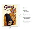 thumbnail image 2 of Spain - Flamenco Dancer - Vintage Travel Poster by David Klein c.1968 - Master Art Print 10in x 14in, 2 of 4