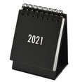 thumbnail image 1 of Injueey Calendario de escritorio 2021, en inglés, calendario mensual anual, organizador de Agenda Cuadernos de escritura y cuadernos de bocetos negro, 1 of 1