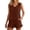 shorts set 46#Coffee, variant on WAYUTE Shorts Sets for Women Casual Summer Outfit Sleeveless Ruffle V Neck Tank Top and Shorts Classic Solid Color Breathable Clothing Sets