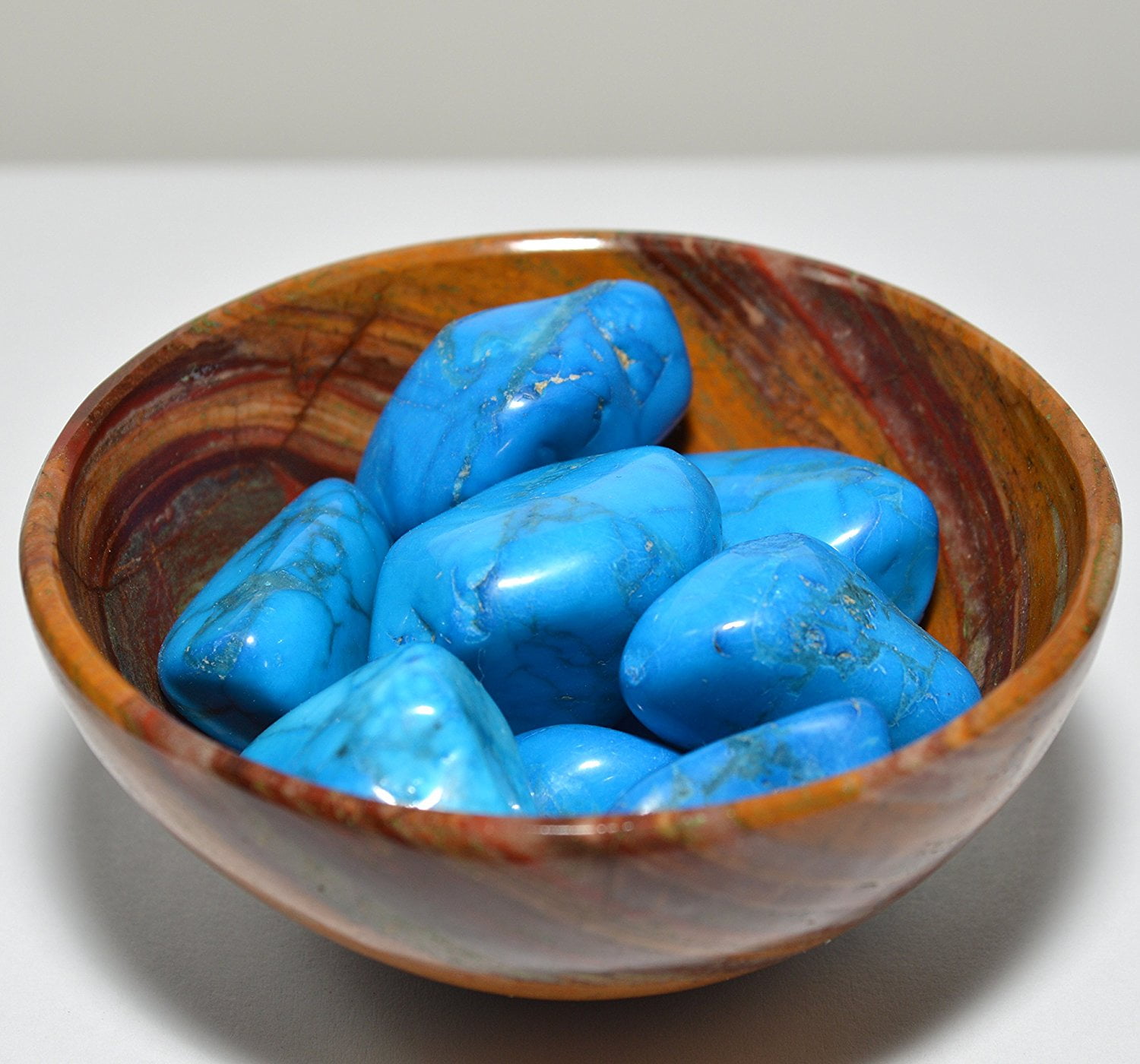 5PCS Blue Howlite Stone Cabochons Turquoise Color Stone Pebble