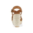 thumbnail image 3 of BLISSFUL STEP Women's Shoes Crisscross Ankle Strap Espadrille Wedge Sandals Brown 7.5, 3 of 8