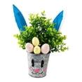 thumbnail image 3 of Huevo de Espuma con Hojas Falsas, Plantas Artificiales de Pascua en Maceta para El Alféizar de La Ventana O La Oficina., 3 of 7