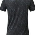 thumbnail image 4 of Vibrex Men's Crew Neck Printed Short Sleeve Athletic Quick-Dry T-Shirt - Moisture-Wicking Fabric, Casual & Sports Wear for Summer, Gym, Running, Outdoor Activities,Black_XL, 4 of 8