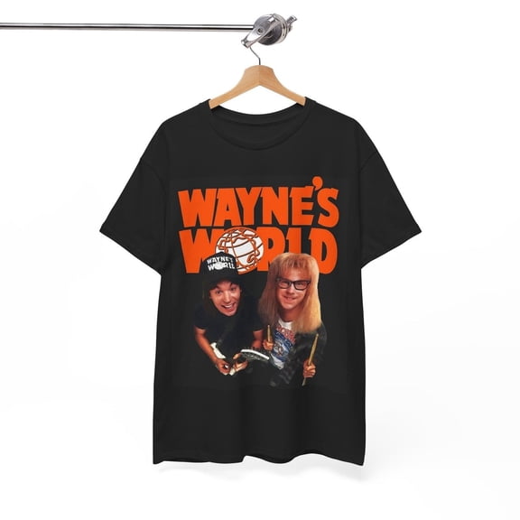 Wayne s World T shirt Retro Poster Comedy Vintage Unisex Heavy Cotton Tee