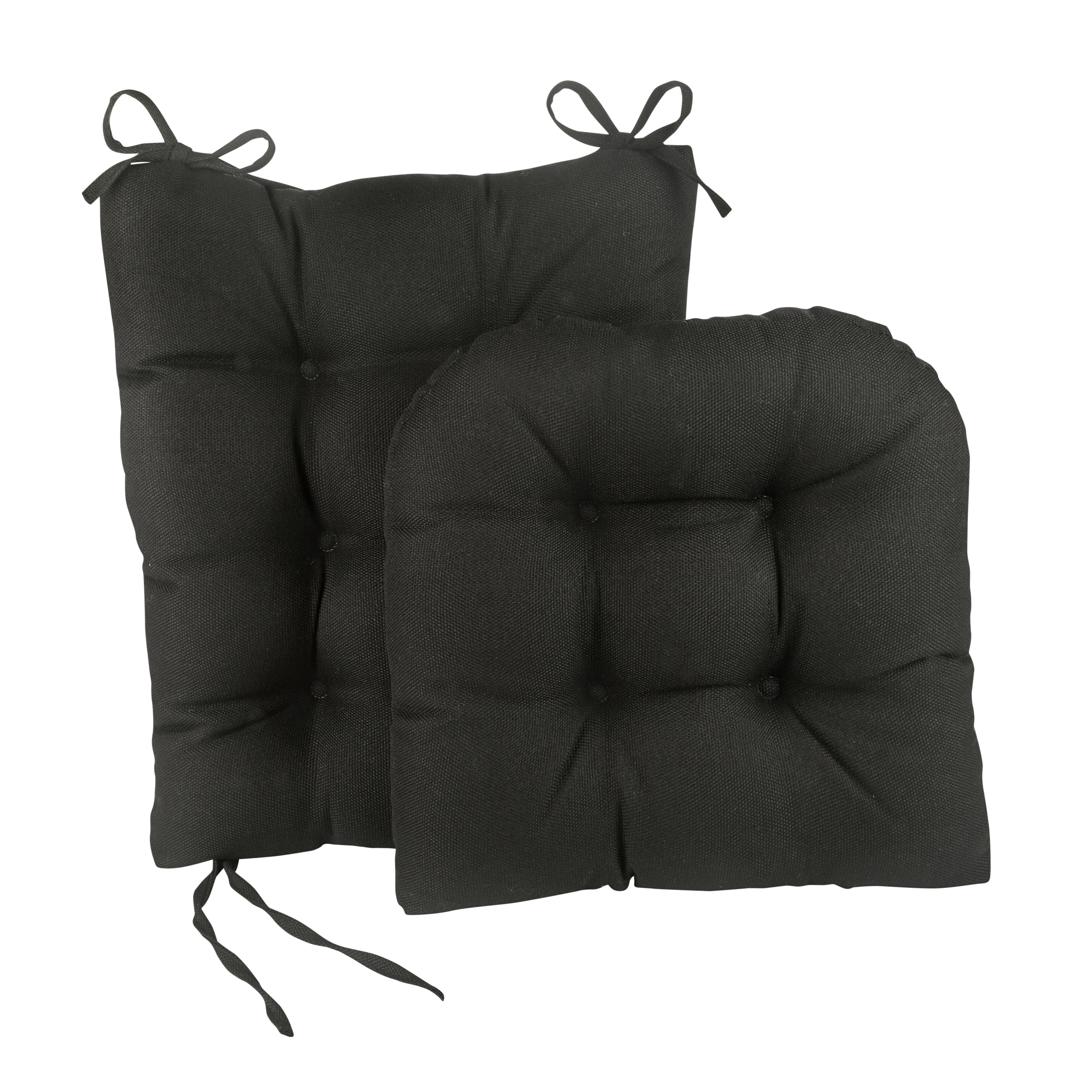 Klear Vu Gripper Non Slip Omega 2 Piece Rocking Chair Cushion Set Black Walmart