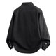 thumbnail image 3 of Blusa y camisa de manga larga con cuello vuelto para hombre, blusa informal a cuadros a la moda con botones y cuello vuelto, blusa de poliéster para hombre, 3 of 6