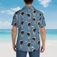thumbnail image 6 of Xecao Astronaut print Hawaiian shirt - a stylish short-sleeve button-down for men, perfect for casual beach and tropical outings., 6 of 9