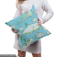 thumbnail image 4 of Ambesonne Shark Fabric by the Yard Upholstery, Vintage Sea Creatures, 3 Yards, Pale Blue Grey Green, 4 of 4