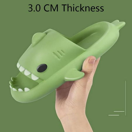 

Fashion Cartoon Shark Shape Soft Sole Slippers Unsiex Platform Bathroom Cloud Sandal Non-Slip Flip Flops Women Men Indoor Slides