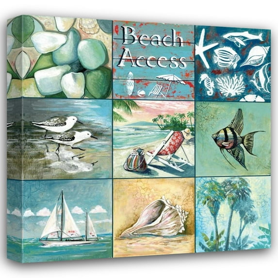 Gregory Gorham 36x36 Gallery Wrapped Canvas Wall Art Titled - Beach Access
