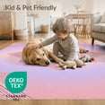 thumbnail image 4 of ODIKA Pastel Pink Purple Fade Geometric Border Crisp Edge Definition Pet Friendly & Kids Safe for Bedroom, Bedside, Nursery, 4 of 7