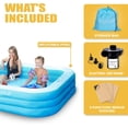 thumbnail image 5 of Inflatable Pool for Kids and Adults - 118 x 72 x 22 -  with Pump & Patches, 5 of 6
