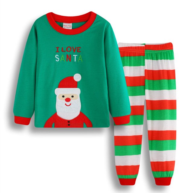 Pijamas para bebés, pijamas de Navidad, ropa para niños, conjunto para niñas, ropa de dormir para niños, pijamas de manga larga, trajes de primavera y otoño95 (3T) Gao Jinjia LED