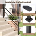 thumbnail image 2 of Gymax Metal Handrail 0-6 Steps w/Flexible Angle Adjustment Installation Kit for Deck, 2 of 10