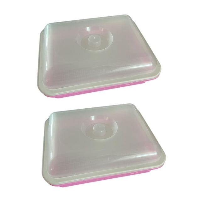 jinwen 2 Pieces Garden Seed Tray PP Seed Sprouting Kit Sprouting Container Pink