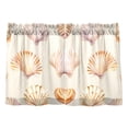 thumbnail image 7 of Yayeee Kitchen Curtains Tier Pair Light Filtering 27"x36" Rod Pocket Short Cafe Window Panel, Pink Seashell, 7 of 7