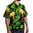 thumbnail image 2 of Saint Patrick's Day Men's Short Sleeve Casual Printed Button Down Beach Shirt - Summer Hawaiian Top, 2 of 6