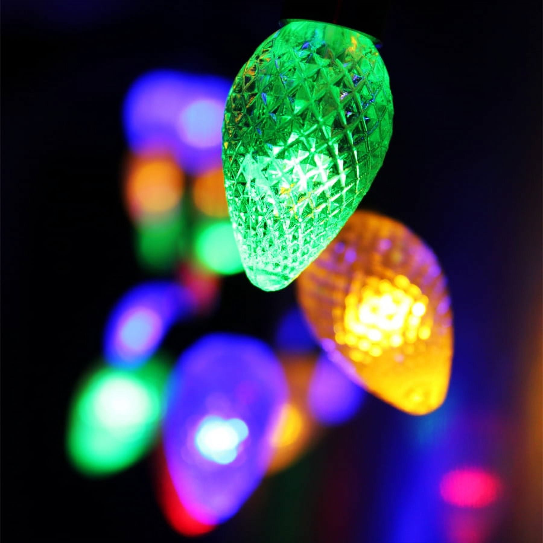 Smart LED Christmas Tree Music Lights with Integrated Bluetooth Speaker  Box, 25-Bulb