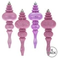 thumbnail image 4 of Vickerman 7" Pink 4-Finish Finial Ornament, 8 per Box, 4 of 5