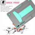thumbnail image 4 of Dteck Case for Samsung Galaxy Tab S7 FE T730 (2021) 12.4-inch,Shockproof Rubber Case Kickstand Hybrid 3-Layer Protection Cover for Galaxy Tab S7 FE 5G SM-T736B/Galaxy Tab S7+ T970,Gray+Mint, 4 of 4