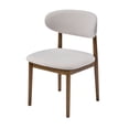 thumbnail image 3 of Christopher Knight Home 5-Piece Dining Set, Rectangular Wood Table and 4 Upholstered Side Chairs, Beige+Walnut, 3 of 13