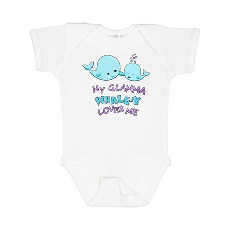 

Inktastic My Glamma Whale-y Loves Me Gift Baby Boy or Baby Girl Bodysuit