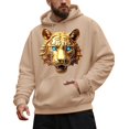 thumbnail image 2 of CONZONE Men's Hoodies Long Sleeve Pullover Hoodie for Men Tiger Graphic Hooded Sweatshirts With Pocket, 2 of 4