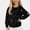 Black, variant on ITSAME Christmas Sweater for Girls (5-15) Snowflake Polka Dot Print Crewneck Long Sleeve Knit Pullover for Holiday Party Size 11