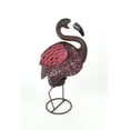 thumbnail image 2 of Things2Die4 Pink Flamingo Metal Art Filigree LED Lighted Solar Garden Statue, 2 of 4