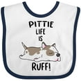 thumbnail image 3 of Inktastic Pittie Life is Ruff Spotted Pit Bull Boys or Girls Baby Bib, 3 of 4
