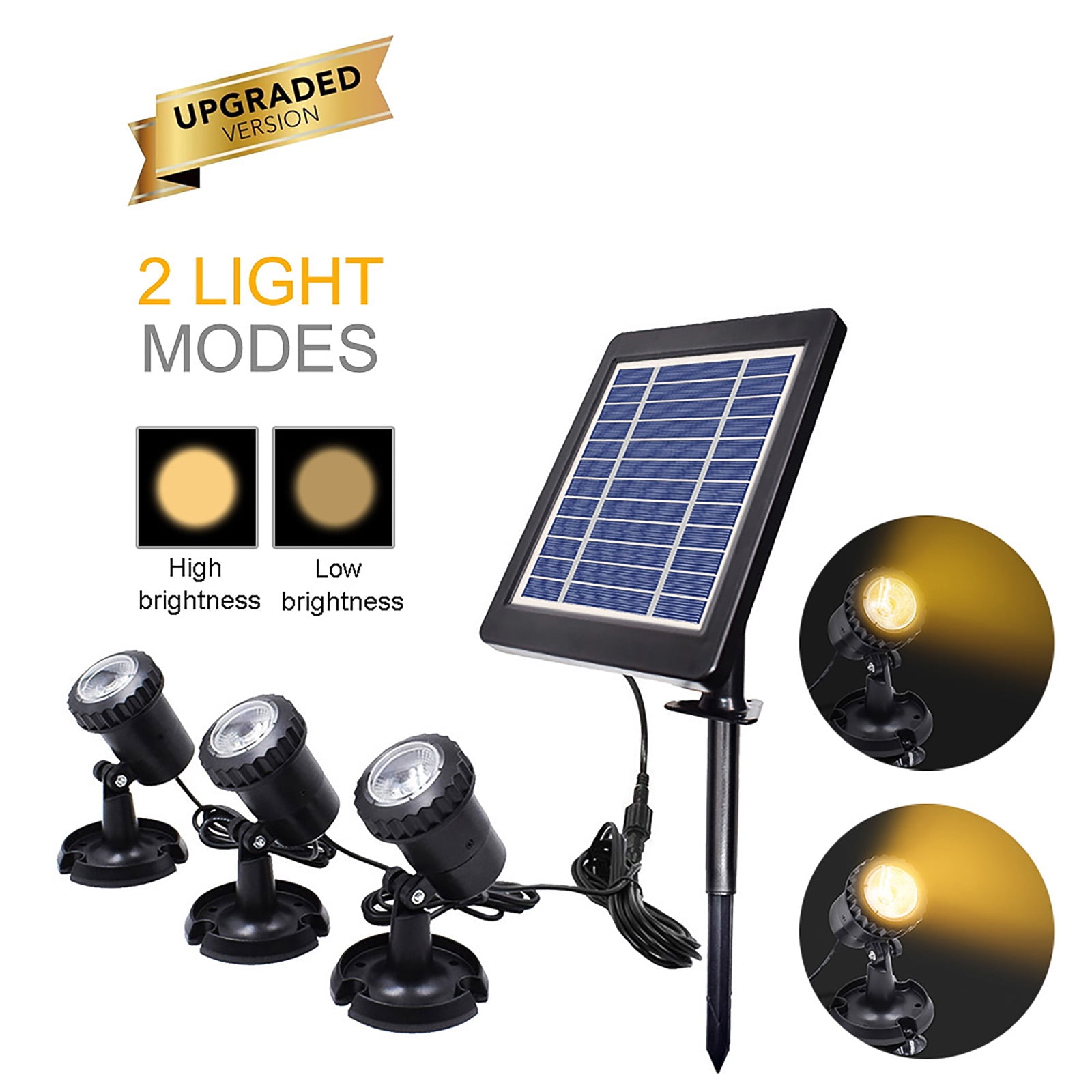 Toma Solar LED Underwater Lights Pond Light Spotlight IP68 Waterproof