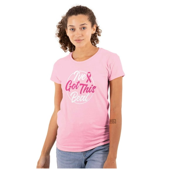 Breast Cancer I've Got This Beat Womens Slim Fit Graphic Tee Brisco Brands S